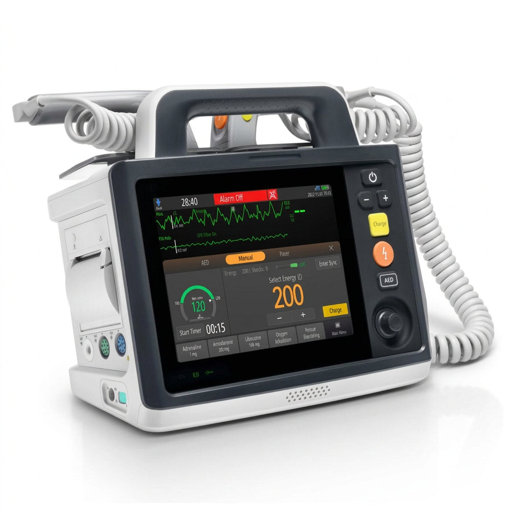 Biphasic Defibrillator Monitor | Medical Defibrillator with ECG Monitoring