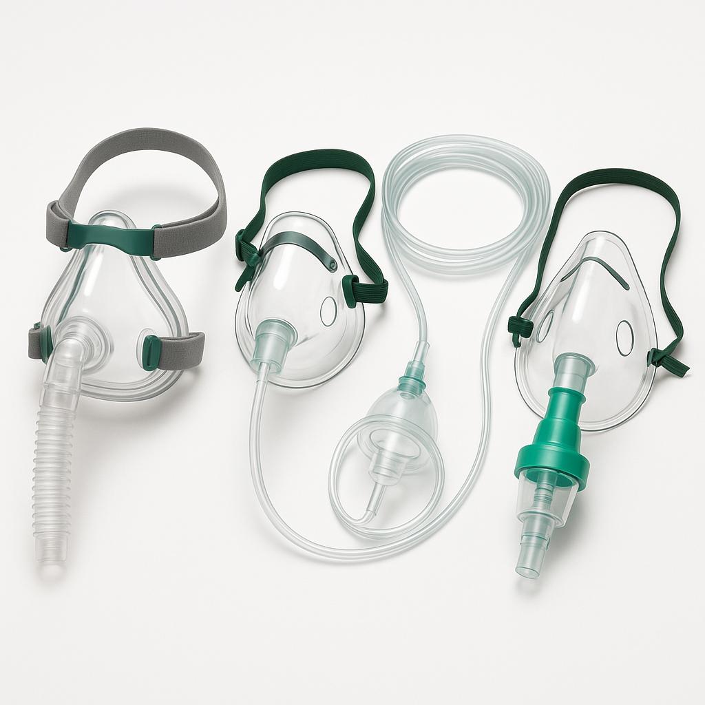 Medical Oxygen Therapy Mask & Nasal Cannula Set | Oxygen Delivery Accessories