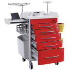 Emergency Crash Cart | Hospital Resuscitation Trolley with Drawers