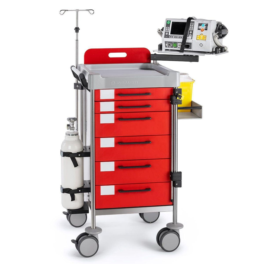Emergency Crash Cart | Hospital Resuscitation Trolley with Drawers